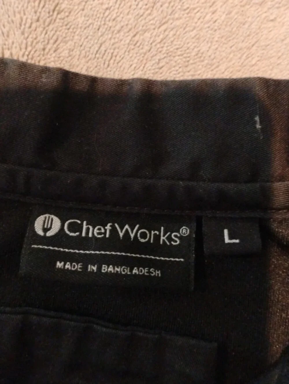 Chef Works Black Short-Sleeve Double-Breasted Chef Coat Jacket - Size Large